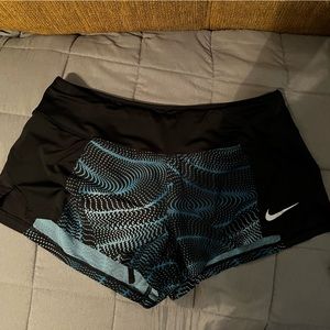 Black and blue Nike athletic shorts